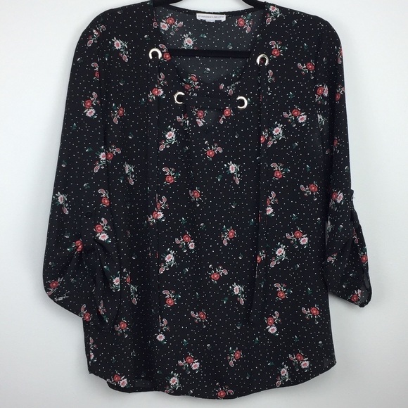 Warehouse One Peasant Blouse Sz Lrg - Picture 1 of 8